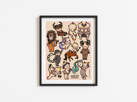 Zodiac Kewpies - by Daylily Yee Tattoo