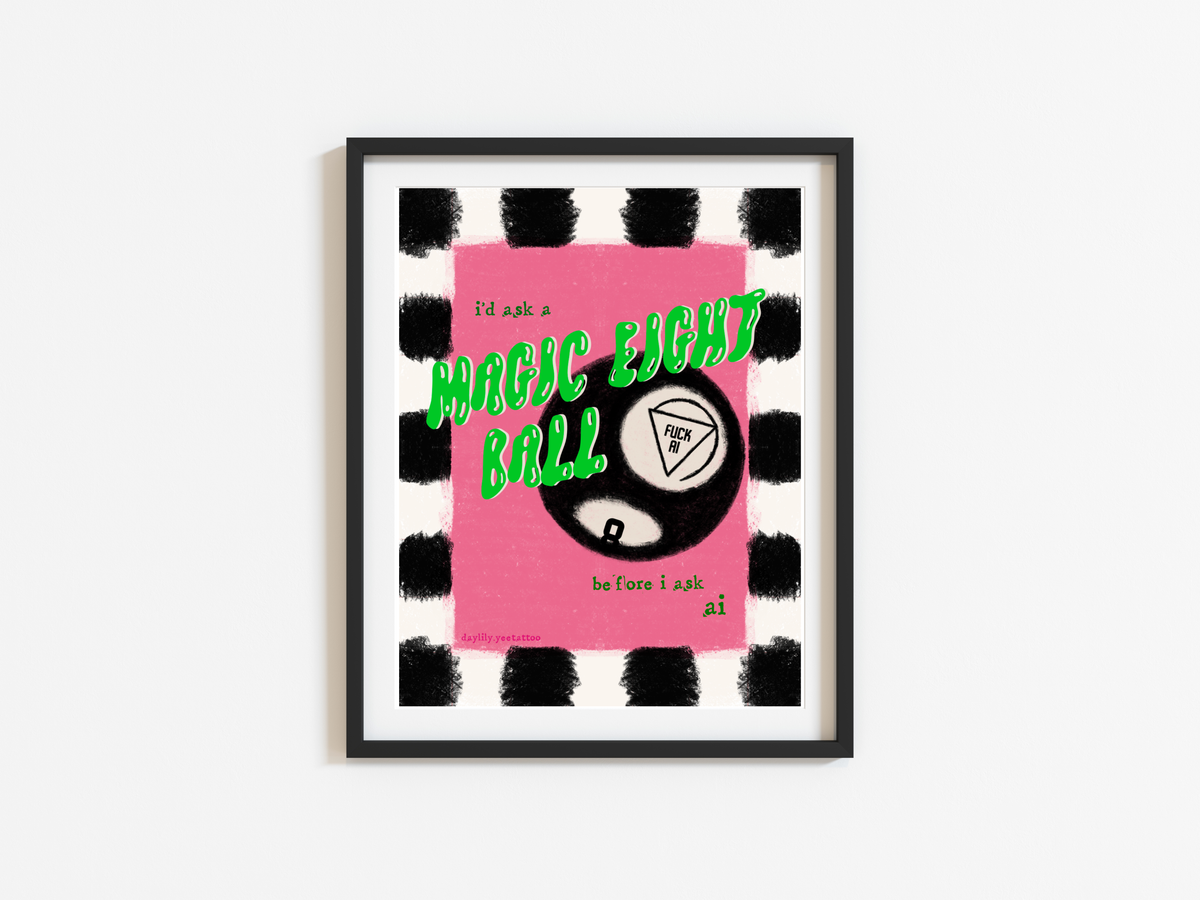 Magic 8 Ball - by Daylily Yee Tattoo